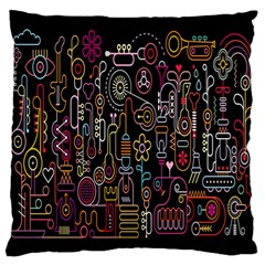 Features Illustration Large Cushion Case (two Sides)