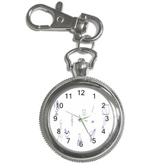 Formulas Laboratories Formulas Mathematics Chemistry Blue Key Chain Watches by Mariart