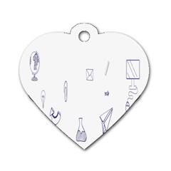 Formulas Laboratories Formulas Mathematics Chemistry Blue Dog Tag Heart (two Sides)