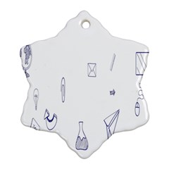 Formulas Laboratories Formulas Mathematics Chemistry Blue Ornament (snowflake) by Mariart