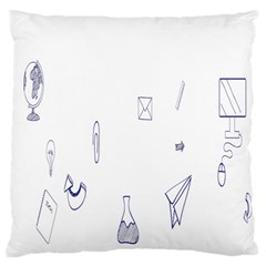 Formulas Laboratories Formulas Mathematics Chemistry Blue Large Cushion Case (two Sides)