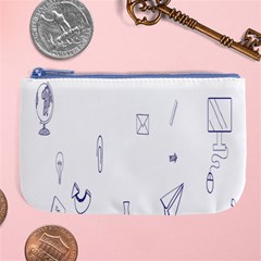 Formulas Laboratories Formulas Mathematics Chemistry Blue Large Coin Purse by Mariart