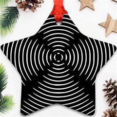 Gold Wave Seamless Pattern Black Hole Ornament (star)