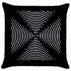 Gold Wave Seamless Pattern Black Hole Throw Pillow Case (black) by Mariart