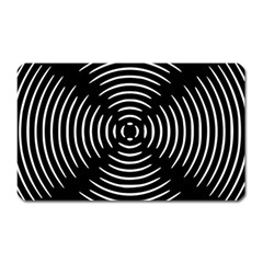 Gold Wave Seamless Pattern Black Hole Magnet (rectangular)