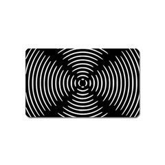 Gold Wave Seamless Pattern Black Hole Magnet (name Card) by Mariart