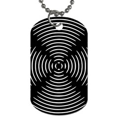 Gold Wave Seamless Pattern Black Hole Dog Tag (two Sides)