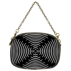 Gold Wave Seamless Pattern Black Hole Chain Purses (one Side) 