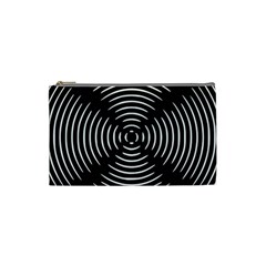 Gold Wave Seamless Pattern Black Hole Cosmetic Bag (small) 