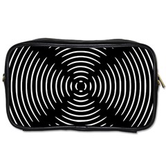 Gold Wave Seamless Pattern Black Hole Toiletries Bags by Mariart