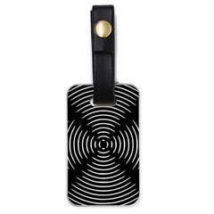 Gold Wave Seamless Pattern Black Hole Luggage Tags (one Side) 