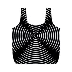 Gold Wave Seamless Pattern Black Hole Full Print Recycle Bags (M)  Back