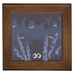 Ghost Halloween Eye Night Sinister Framed Tiles by Mariart