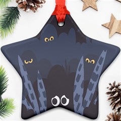 Ghost Halloween Eye Night Sinister Ornament (star)