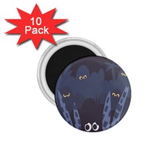 Ghost Halloween Eye Night Sinister 1 75  Magnets (10 Pack) 