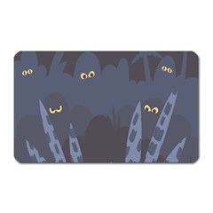 Ghost Halloween Eye Night Sinister Magnet (rectangular)