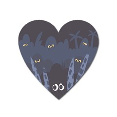 Ghost Halloween Eye Night Sinister Heart Magnet