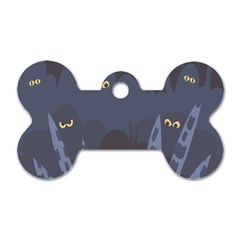 Ghost Halloween Eye Night Sinister Dog Tag Bone (one Side)