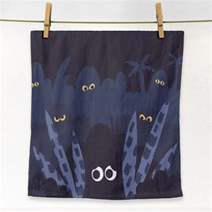 Ghost Halloween Eye Night Sinister Face Towel by Mariart