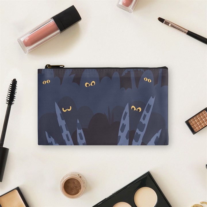 Ghost Halloween Eye Night Sinister Cosmetic Bag (Small) 