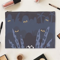 Ghost Halloween Eye Night Sinister Cosmetic Bag (xl)