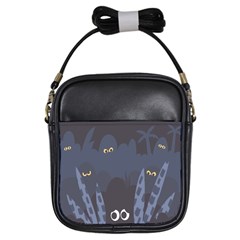 Ghost Halloween Eye Night Sinister Girls Sling Bags by Mariart