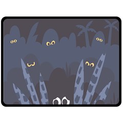 Ghost Halloween Eye Night Sinister Fleece Blanket (large) 