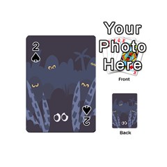 Ghost Halloween Eye Night Sinister Playing Cards 54 (mini)  by Mariart