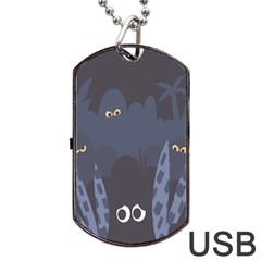 Ghost Halloween Eye Night Sinister Dog Tag Usb Flash (one Side)