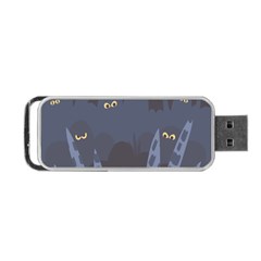 Ghost Halloween Eye Night Sinister Portable Usb Flash (one Side) by Mariart