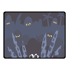 Ghost Halloween Eye Night Sinister Double Sided Fleece Blanket (small) 