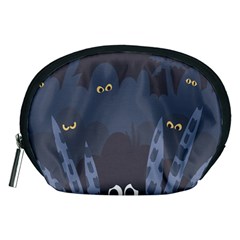 Ghost Halloween Eye Night Sinister Accessory Pouches (medium)  by Mariart