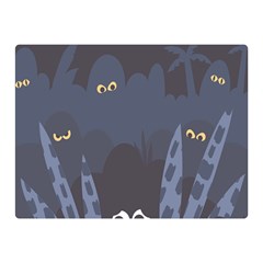 Ghost Halloween Eye Night Sinister Double Sided Flano Blanket (mini)  by Mariart