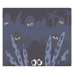 Ghost Halloween Eye Night Sinister Double Sided Flano Blanket (small) 