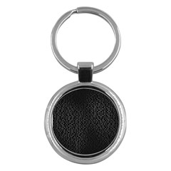 Gray Plaid Black Key Chains (round)  by Mariart