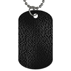 Gray Plaid Black Dog Tag (one Side) by Mariart