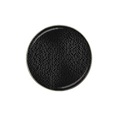 Gray Plaid Black Hat Clip Ball Marker