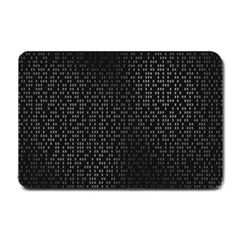 Gray Plaid Black Small Doormat  by Mariart