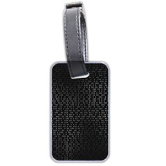 Gray Plaid Black Luggage Tags (two Sides) by Mariart