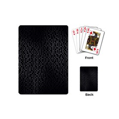 Gray Plaid Black Playing Cards (mini) 