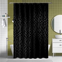 Gray Plaid Black Shower Curtain 48  X 72  (small) 