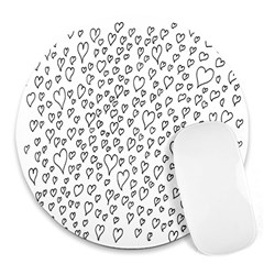 Heart Doddle Round Mousepads by Mariart