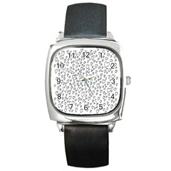 Heart Doddle Square Metal Watch