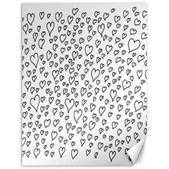 Heart Doddle Canvas 12  X 16   by Mariart