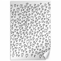 Heart Doddle Canvas 12  X 18  