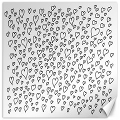 Heart Doddle Canvas 16  X 16   by Mariart