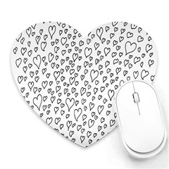 Heart Doddle Heart Mousepads by Mariart