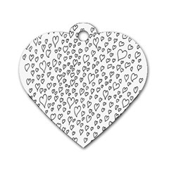 Heart Doddle Dog Tag Heart (one Side) by Mariart