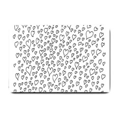 Heart Doddle Small Doormat  by Mariart