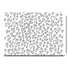 Heart Doddle Large Doormat  by Mariart